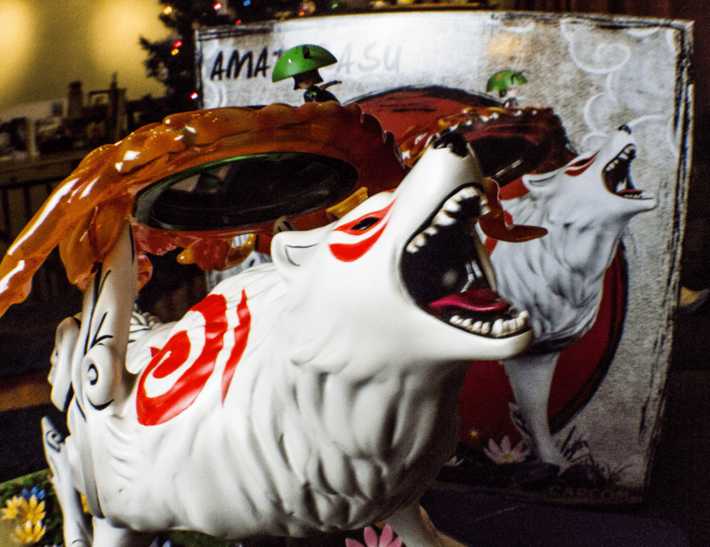 okami amaterasu pvc painted statue