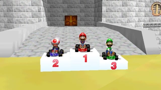 Mario Kart 64 winner's circle