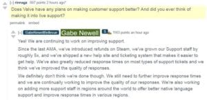 Gabe Newell Support Changes