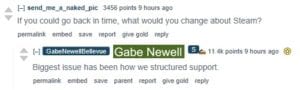 Gabe Newell Support Regrets