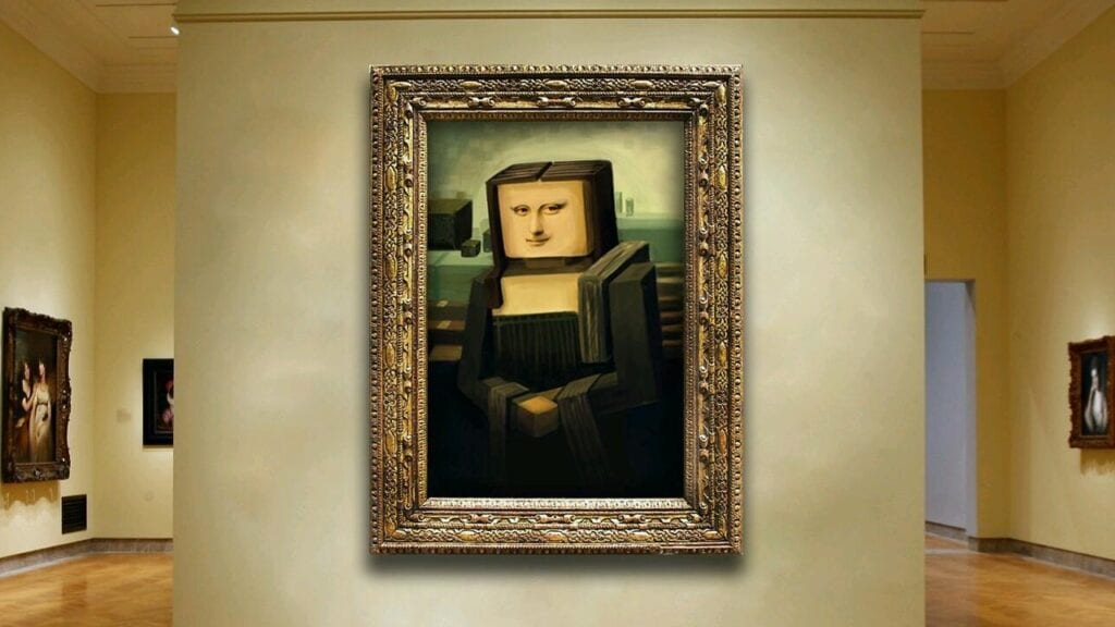 mona lisa minecraft art