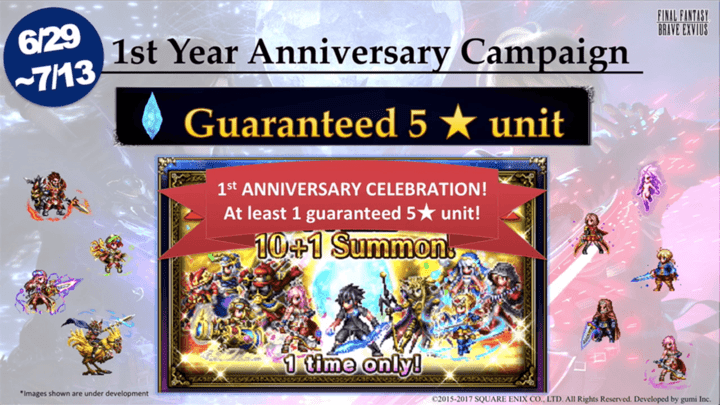 FF Brave Exvius anniversary