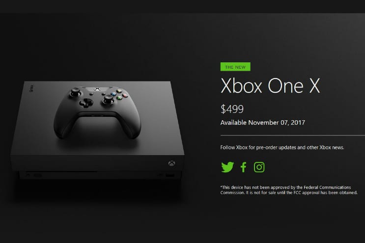 Microsoft not profiting on Xbox One X sales