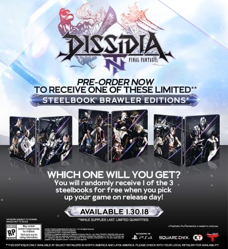 Dissidia Final Fantasy NT Steelbook Brawler Edition