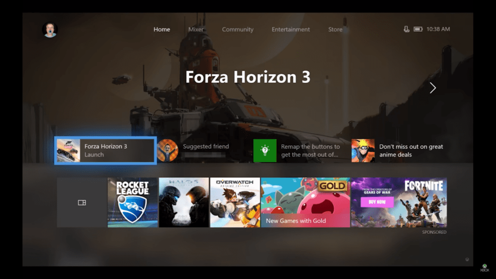 Xbox One Dashboard Update