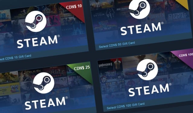 Steam now offering Digital Gift Cards