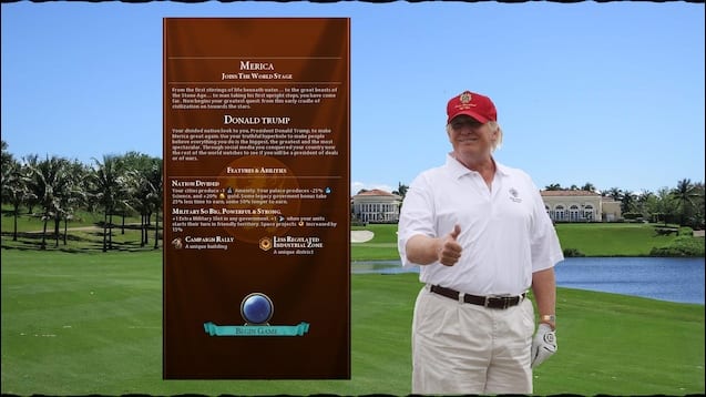 Civilization VI President Trump Mod