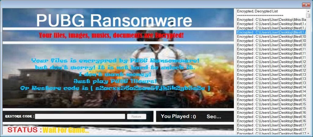 PUBG malware