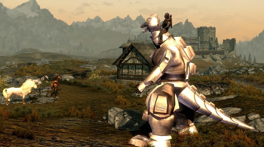 New Skyrim Mod Lets You Ride Mechagodzilla