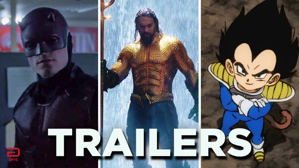 DFTG Movie TV Trailers October 10 Daredevil Aquaman Dragon Ball Super Broly