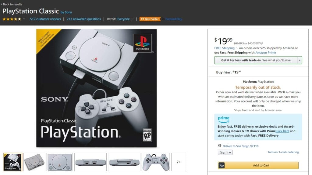 PlayStation Classic Drops To Lowest Price Yet For Prime Day