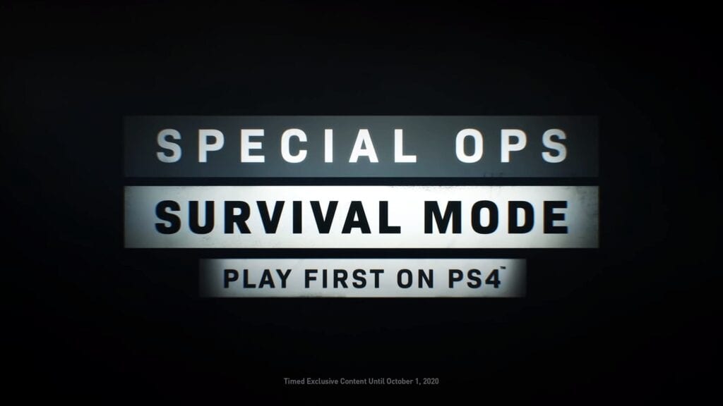 Call Of Duty: Modern Warfare Spec Ops Survival Mode Is Timed PS4 Exclusive