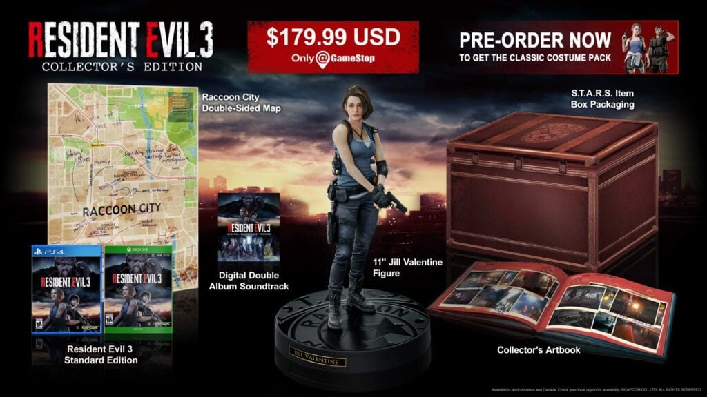 Resident Evil 3 Collector's Edition Revealed, Pre-Order Available Now