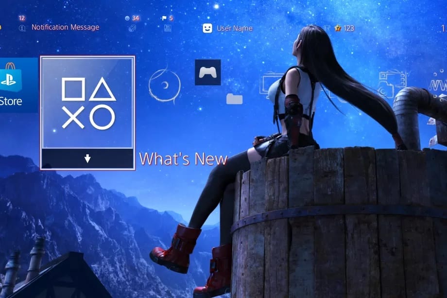 Final Fantasy VII Remake Offering Tifa PS4 Theme For Buying Chocolate