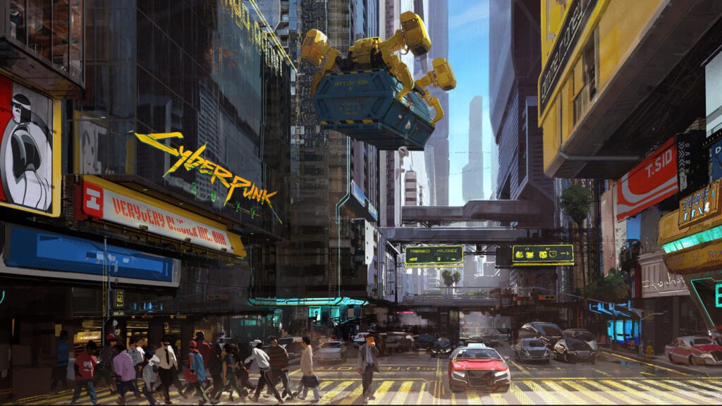 Cyberpunk 2077 Night City City Center Concept Art