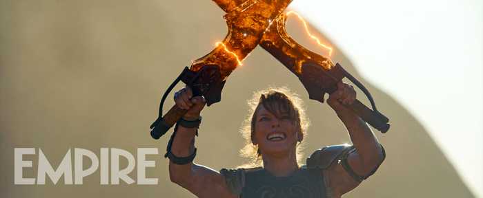 New Monster Hunter Movie Set Photo Shows Off Milla Jovovich's Dual Wielding Skills