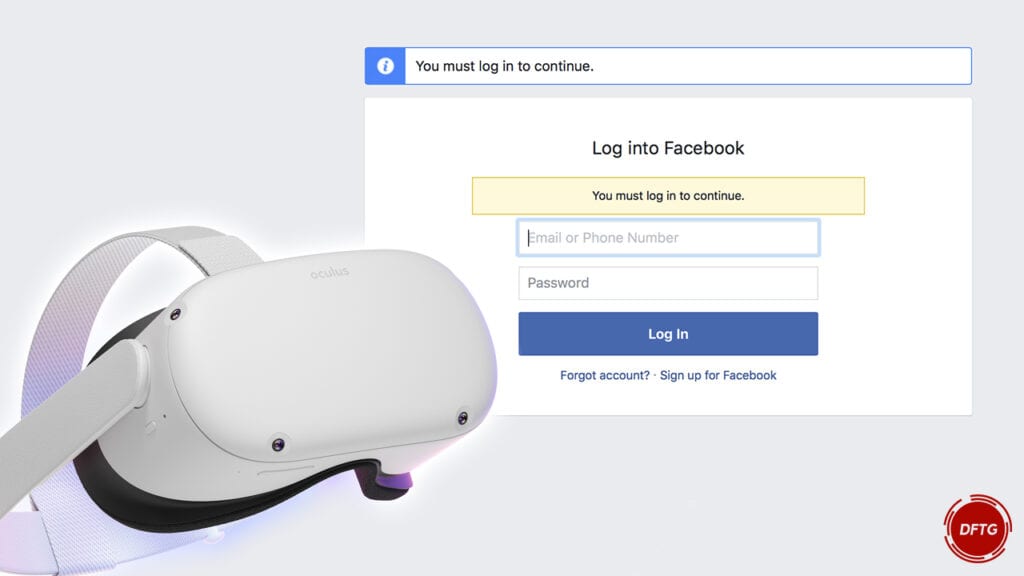 Oculus Quest 2 Facebook Login