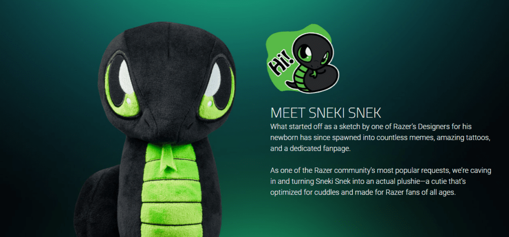 Razer Announces Sneki Snek Plushie, Doesn't Come With RGB LEDs