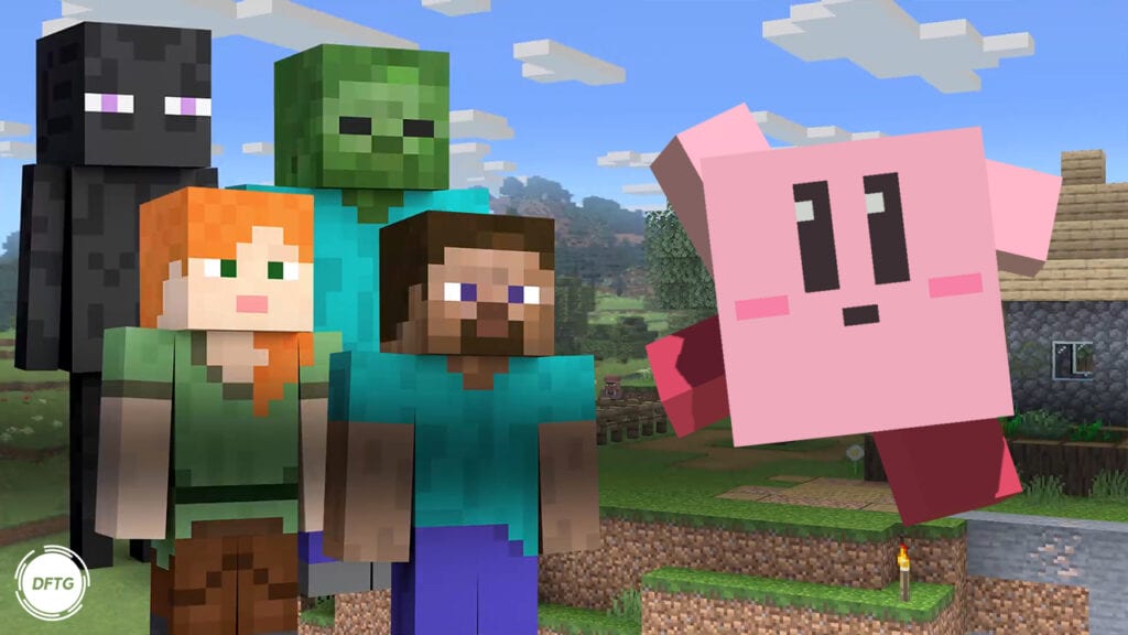 Super Smash Bros. Ultimate Minecraft Steve Alex Zombie Enderman Kirby