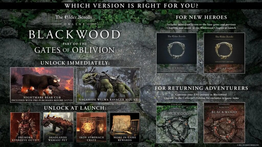 Elder Scrolls Online: Blackwood Editions