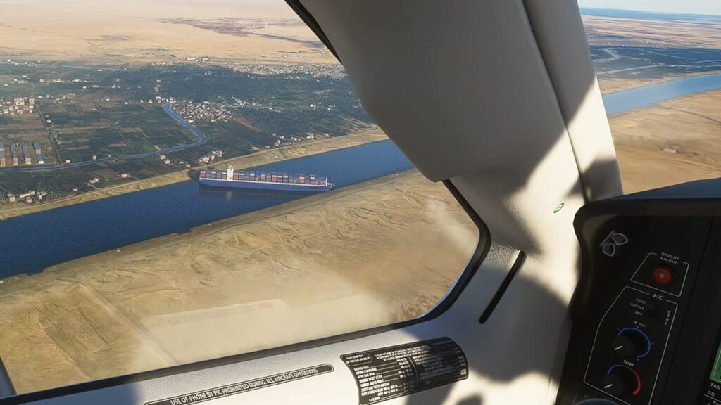 Microsoft Flight Simulator Mod Suez Canal Cargo Ship